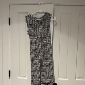 Calvin Klein Black and White Midi Dress